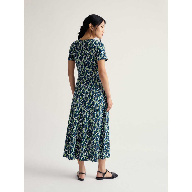 Seasalt Cornwall S/S Veronica Dress - Painty Bluebell Dark Voyage image number 1
